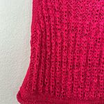 Anthropologie Moth Fuchsia Pink Cabled Knit Shell Sleeveless Sweater Tank Size M Photo 2