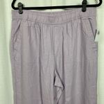 Old Navy  Dusky Lavender Purple Wide Leg Pull On Linen Blend Pants Sz.L NWT Photo 3