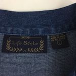 Christmas Sequin Patches Denim Blazer Size L Photo 7