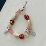 Elegant Pink and Red Beaded Bracelet Photo 2