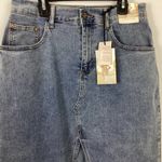 Sincerely Jules  Maxi High Slit Denim Skirt Size 3/25 NWT Photo 1