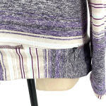 Lululemon  Race Your‎ Pace Long Sleeve Osaka Stripe Heathered Black Grape Size 6 Photo 5