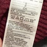 Old Navy  women’s small Knit Wrap Dress Wine Long Sleeve Tie Front Stretch ribbed Photo 6