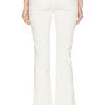 NWT Mother The Hustler Patch Pocket Flood Jean in Cream Puff White Size 32 Photo 2
