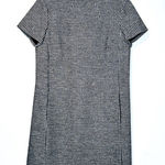 Theory  Women’s Jasneah Tweed Herringbone Black Gray Shift Dress Size 8 Photo 0