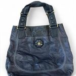Juicy Couture Black Leather Tote RARE Vintage ๐ Y2K Photo 0