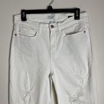 Judy Blue  Skinny Fit White Stretch Denim Factory Ripped and Distressed Jeans 29 Photo 3