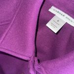 NWOT Carole Wren Purple 3/4 Sleeve Crop Tailored Jacket Coat Embellished Button Size M Photo 5