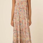 FRNCH  Paris boho paisley print maxi dress size small Photo 6