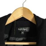 Ellen Tracy Black Faux Fur Trim Wool Blend Long Winter Coat Size 14 Photo 3