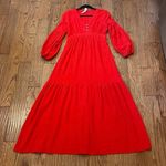 Anthropologie  Amadi Alisha red tiered maxi dress small Photo 12