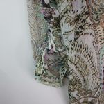 Cato  26 28W Eucalyptus Aqua TanbPaisley Sheer Tunic Plus Photo 9