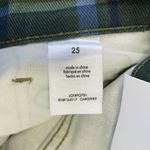 We Wore What New Plaid High Rise Straight Leg Dad Jeans Basil Green Size 25 Photo 13