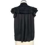 Reset Silky Black Ruffled Collar Sleeveless Eleanor Blouse Size Small NWT Photo 5