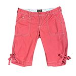 Ralph Lauren POLO Jeans Bermuda Shorts Women’s 10 Coral Pink Y2K Baggy Tie Hem Photo 10
