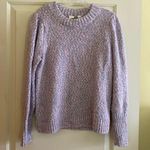 Gap Crew Neck Puff Sleeve Soft Cotton Blend Purple Marle Teal Sweater Pullover M Photo 0
