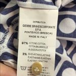 Le Sarte Pettegole Italy peplum top geometric print blue white poplin sz 38 Photo 4