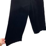 Flatiron Workshop Black Velvet Wide Leg Pant Size 1 Rayon Silk Blend Made in USA Photo 2