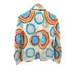 Life Style Top‎ Women's M Vintage Abstract Art Tie Dye Orange Pink Jacket Button Size M Photo 4