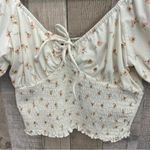 BILLABONG Sweet Sunset Womens Knit Crop Top Smocked EUC Casual Trendy Sz Medium Photo 3