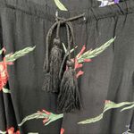 Jaase Anthropologie  Black Floral Wide Leg Bohemian Pant Jumpsuit Size Small S Photo 4