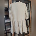 Petal and Pup  Daria gingham dress beige flowy long sleeve cotton babydoll vneck Photo 7