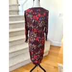 Blank London Anthropologie Burgundy Floral Button Front Shirt Dress Red Size undefined Photo 1