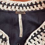 Free People  Crochet Trim Baseball Bomber Jacket Size M Photo 4