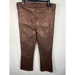 Paige Claudine Bronze Shimmer Luxe Coating Jeans 32 High Rise Ankle Flare NWOT Photo 3