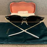 Gucci Pearl/ Gold Studded Cat Eye Sunglasses in Black-Gray, GG0212S, BRAND NEW Photo 5