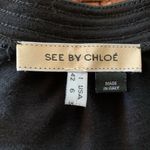 See By Chloe  Black V-Neck Dress Gold Button Accents Photo 3