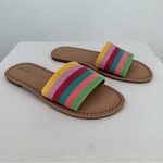 On 34th Mavise Beaded Flat Sandals size 9 in Stripe Multi Beaded Tan Photo 1