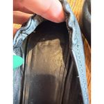 Tory Burch Reva Ballet Flats Shoes Womens Size 7.5 Black Leather Gold Logo Photo 2