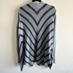 Free People  Circle Back Cardigan Blue XS Striped Draped Knit Sweater Photo 10
