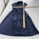 Eshakti Dress Womens 2 Midi Short Sleeve Belted Spandex Tie Fit Flare Pockets Photo 5