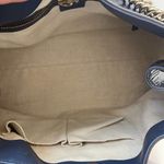 Gucci Navy blue patent leather SOHO double chain GG tote bag large Rare Photo 4