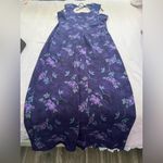 Vintage Floral Purple Whimsigoth Maxi Dress Size 12 Photo 5