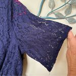 Trixxi ❤️ from Francesca’s Navy Lace Overlay Peplum Top Medium NWT CLEARANCE Photo 2
