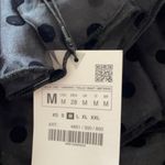 ZARA NWT   Off The Shoulder Tulle Polka Dot  Mesh Dress Black Photo 9