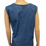 Tagwear Worldwide Vintage Denim Emblem Sleeveless Pullover Midi Maxi Dress Large Blue Photo 5