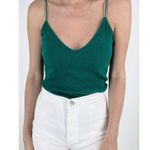 SheIn Women's Ribbed Strappy Green V-neckline Bodysuit Size Medium Photo 0