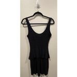 AQUA Navy Dress Eyelet Mini Dress Photo 3