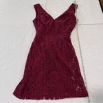 Lulus NWT  Nevaeh Burgundy Lace Cutout Sleeveless Mini‎ Dress SMALL Photo 8