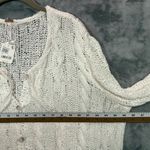 Free People NWT  Robyn Cable Knit Bell Sleeve Cropped Cardigan Sweater Women's XL Photo 9