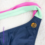 NEW Triya tie side womens‎ bikini bottom navy blue pink green, size M Size M Photo 3