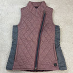Noble Outfitters Warmup Quilted Diamond Puffer Vest Pink Gray Size M Size M Photo 0