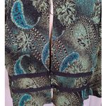 American Vintage Vintage 90s Boho Witchy Paisley Floral Metallic Jacket Green Black Gold Size 16P Photo 8