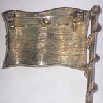 Patriotic Silver Tone American Flag Vintage Pin Red Photo 3