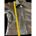 Women’s Sonnora Black Short Motorcycle Zip Genuine Leather Jacket XL Photo 9