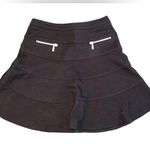See By Chloe NEW Authentic See By Chloé Zippered Scalloped Black Flare Mini Skirt A-Line Photo 0